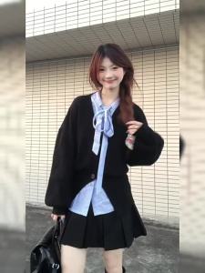 NIUVIES | Bộ Áo Dài Nơ Cổ Cho Người Thấp