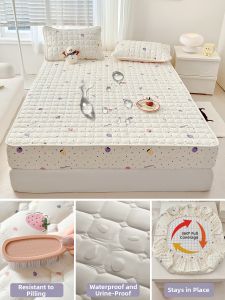 MENGWEIJUE | Waterproof Urine-proof Breathable Machine Washable Quilted Bed Cover