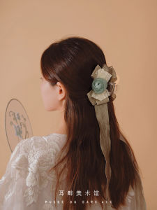 Handmade New Chinese Style Hair Clip Satin Ribbon Lace Updo Vintage Hair Accessories Ethnic Style Fashionable Hairpins