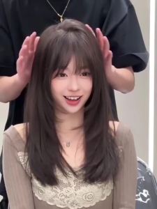 JUZITING | Natural Looking High Layer Long Straight Hair Full Wig