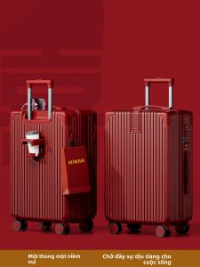 MIMANI | Wedding Bridal Luggage 20in Password-Protected Leather Suitcase