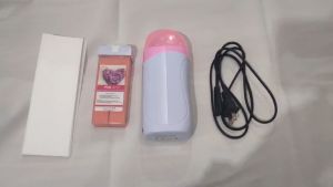 ✅【Local delivery】✅ Roll on WaxWax Roller Kit for Hair RemovalWaxing Kit Include 100g Soft Wax Cartridge & 10 Non-Woven Wax StripsPortable Pink Wax Heater MachineWaxing Roller Kit