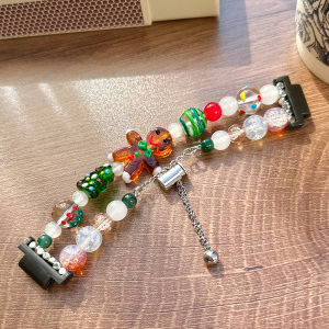 INS Christmas Gingerbread Man Original Handmade for Little Genius Phone Watch Watchband Z9/Z8/Z7/Z6a/Z1/Z2/Z5/Q1a/D2/Y7/Y8 Wristband Bracelet Bracelet