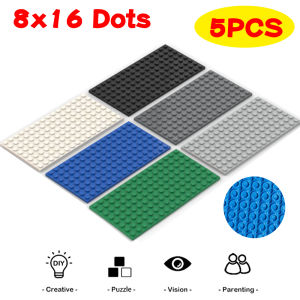 5PCS 8x16 Dots Double Sided Building Blocks BasePlate Small Particles Thin Plate Bricks DIY Creative Enlighten Educational Toys