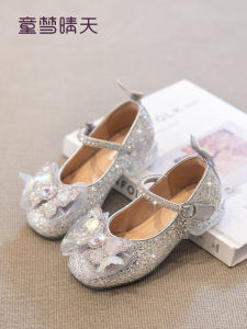 TONGMENGQINGTIAN | Shiny High-Heeled Leather Shoes For Girls