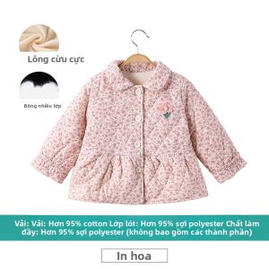 Hamqi | Áo Khoác Bông Ấm Áp cho Bé Gái