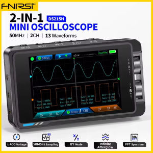 FNIRSI DS215H Handheld Small Hd Screen Digital Oscilloscope+Signal Generator 2IN1 Dual Channel 50MHZ Automatic Osciloscópio Tool