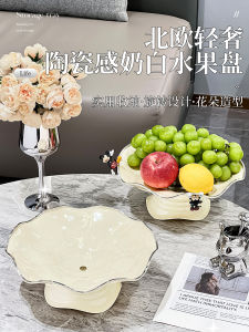 Luxury Fruit Tray Snack Candy Display Plate Nordic Style Plastic Material Living Room Use General Purpose Fruit Basket