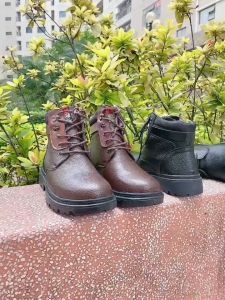 [Hỗ trợ ship] Giày cao cổ nam Kazoo Garden GDB Da Bò Thật - Boot Nam Cao Cổ Da Thật Dây Buộc
