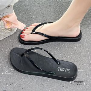 gumahus | Anti-Slip Black Flip Flops for Beach and Swimming