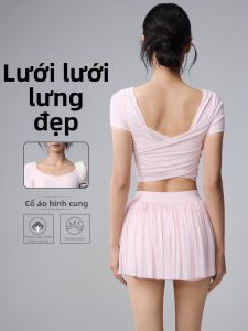 SKINOFSKIN | Mesh Back Beautiful Slimming Fixed Cup Yoga Top
