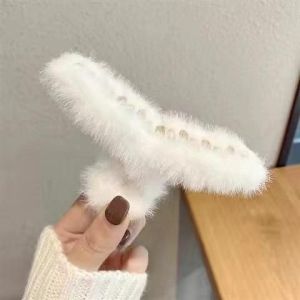 jedai rambut bulu lembut motif kartun panjang jepit 12cm / jepitan rambut korean style lucu jepit rambut anak dan dewasa bulu cantik
