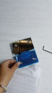 Engsel shower kaca ke kaca glass to glass 180 derajat stainless steel 304 kilap