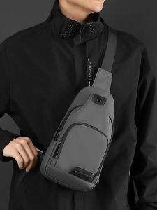 Mens Oxford Cloth Multi-Functional Chest Bag Sport Riding Small Crossbody Backpack Multiple Compartments Diagonal Sling Bag