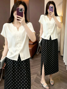 Acetic Acid V-Neck Short Sleeve Shirt Summer