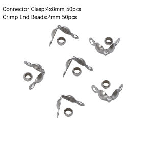 Stainless Steel Bead Clasp Positioning DIY Material Kit Handmade Pearl Necklace Mobile Phone Chain Jewelry Accessories