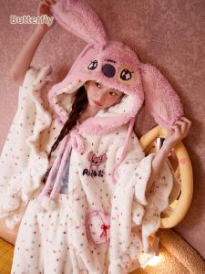 GONGDIE | Heat Retention Thick Coral Fleece Womens Pajamas