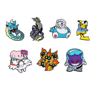 Pokemon Lapel Pins Brooch Pikachu Snorlax Gyarados Metal Alloy Backpack Badge Fashion Jewelry Gift for Halloween