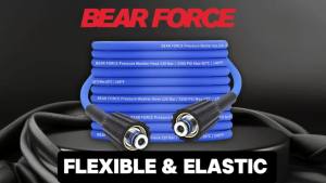 Super Flexible High Pressure Washer Water Hose with M22-14/15mm Brass Fitting 1/4" X 10M & 220Bar Kink Resistant Extension Hose
