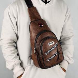 Tas Selempang Pria SLINGBAG Kulit PU LETHER