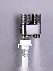 AKIRO MALAYSIA Toilet Faucet Double Water Tap Valve Washing Machine Faucet Space Saving Auto Stop Water Full Brass Valve Keran Air 水龙头