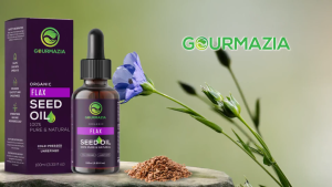 น้ำมันเมล็ดแฟลกซ์ Gourmazia ออร์แกนิก 100% สกัดเย็น ใช้รับประทานและทาภายนอก 100 มล. | Flax Seed Oil 100ml