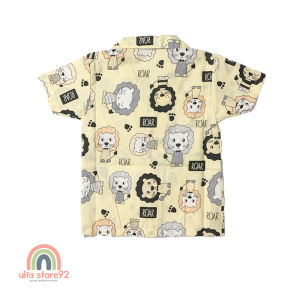 Baju Setelan Piyama Anak Umur 2 Sampai 10 Tahun Motif Animal Lion Bahan Polymicro Desain Modern