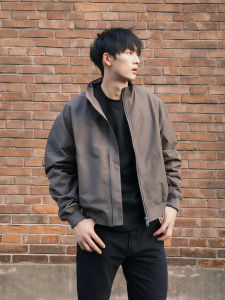 Cleanfit Mens Short Workwear Jacket Flight Style Three-Proof Stand Collar Autumn Fashion American Brand Cotton Denim Coat