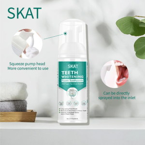 Teeth Whitening Mousse Toothpaste Tartar Remover Effective Remove Plaque Stains Oral Odor Fresh Breath Cleansing Teeth Mousse Bright Teeth 60ml