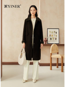 YINER | Long Length Textured Wool Coat with Lapel