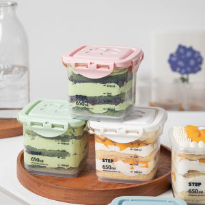 Mousse Multi-Layer Cake Box Packing Box Fruit Fishing To-Go Box Tiramisu Ice Cream Soymilk Sealed Jar