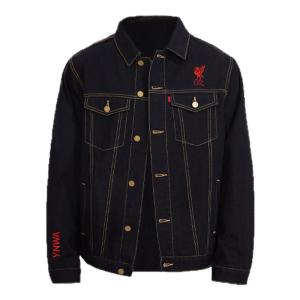 Liverpool FC | Áo Khoác Jeans Phong Cách Retro Đen
