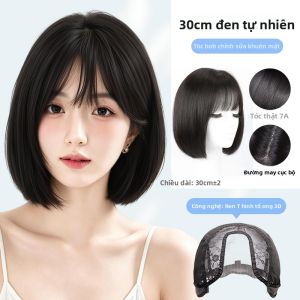 REALME | Tóc giả dành cho đầu hói với mái tóc tự nhiên từ tóc người thật thoáng mát mùa hè kiểu ngắn