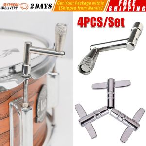 【3pcs T+1pc Z】4pcs/lot Drum Head Tuning Wrench with 3pcs T Shaped 5.5mm Square Mouth Drum Key+1pc Z Shaped Quickly Disassemble Drum Key Drum-Tuning-Key