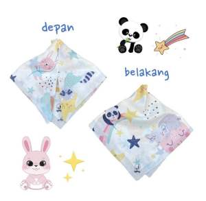 Voal Printing Instan Anak Motif Animal Bintang / Hijab Instan Anak Motif Lucu