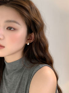 Elegant Commute S925 Silver Needle Drop Shape Abalone Geometric Ear Studs Luxury Fashion Jewelry Womens Daily Accessory