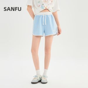 SANFU | Sporty Shorts for Petite High Waist Black