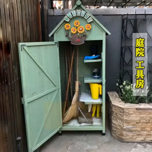 High Quality Outdoor Garden 100% Real Wood Cabinet Anti-corrosion Weatherproof Durable Discount Taman