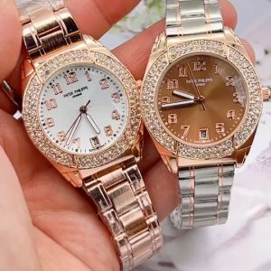 PT นาฬิกาผู้หญิง สไตล์วินเทจ ระบบ ควอตซ์ สายนาฬิกา สแตนเลส ขนาด 34 มม