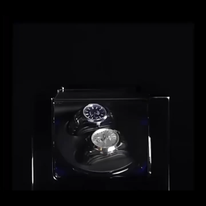 O-KAY Automatic Watch Winder 2+0 Black/Claret Wood Display Storage Show Case Box Dual Watches Gift