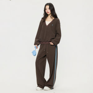 Turn Signal | Fashion V-Neck Loose Casual Sport Set