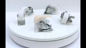 1.5" - 3" White Nylon Roller Caster Wheel Fixed Swivel Without lock / With lock For Easy Trolley Wheels Mobility
