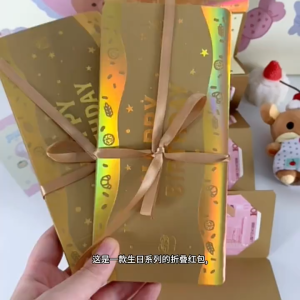 DIY Birthday Envelope Money Wallet Greeting Card with Sound and Lights Creative Money Envelope Gree