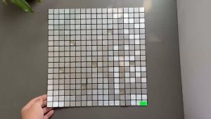 Tấm dán tường mosaic G7INOX01 thiết kế mới độ bền cao chịu nhiệt tốt mang vẻ đẹp sang trọng không bay màu chống thấm tốt ốp tường quán trà nhà hàng khách sạn phòng khách phòng ngủ phòng bếp