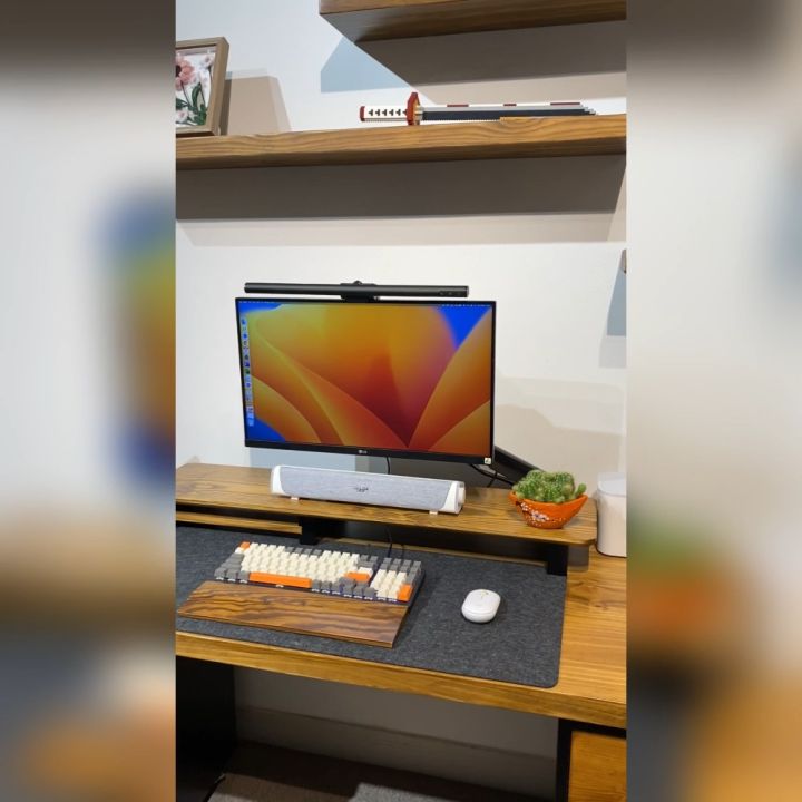 Kệ Màn Hình Máy Tính Gỗ Tự Nhiên - Gỗ Thông Nhập Khẩu Có Vân Gỗ Đẹp ...