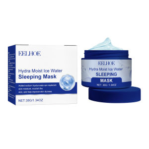 Eelhoe Hydra Moist Ice Water Sleeping Mask Deep Moisturizing Whitening Mask Night Repair First Aid Facial Mask Repair Dry Rough Skin Soft Skin Nourish Sleep Mask Lifting Firming Anti Wrinkle Cool Face Care Products