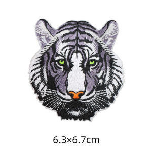 Miếng Vá Thêu Hình Đầu Hổ Cỡ Nhỏ Trang Trí Vá Quần Áo DIY Miếng Dán Vá Chắp Vá May Vá Lỗ Rỗng