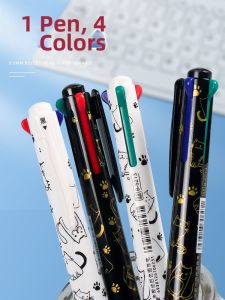 Multicolor Switchable Round Ballpoint Pen 0.5mm