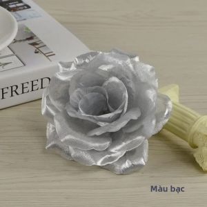 10 Chiếc 10CM Nhân Tạo Hoa Hồng Đầu Hoa Lụa Nhà Giáng Sinh Trang Trí Đám Cưới Hoa Khô Sắp Xếp Chất Liệu