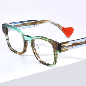 HEPIDEM Acetate Glasses Men Oversize Big Size Square Eyeglasses Frame Women Japanese Handmade Spectacles Thick Optical Eyewear 9357